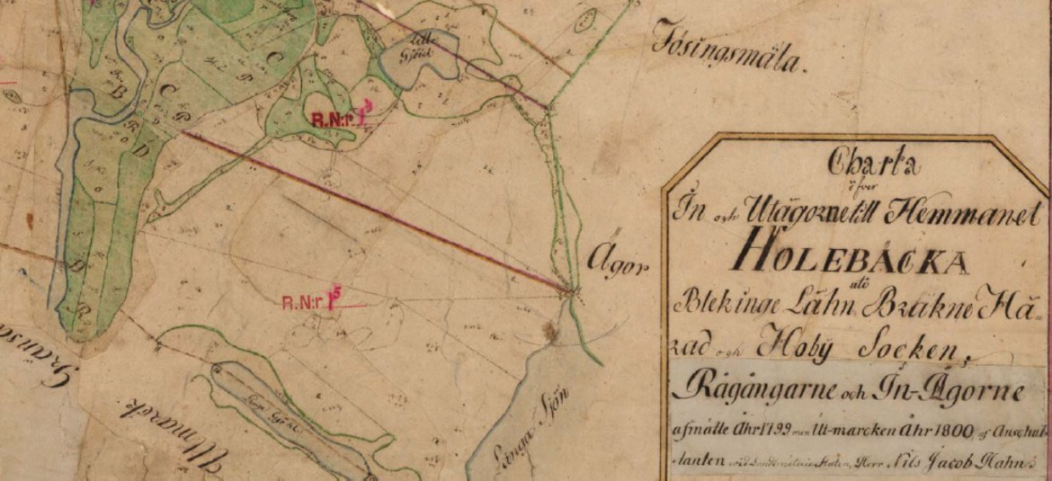 Detaljbild i äldre karta