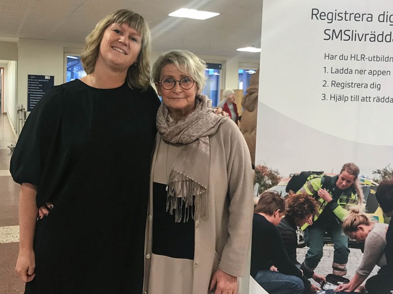 Ramona Tjäder och Ann Sjöberg Johansson, samordnare för sms-livräddare i Region Blekinge